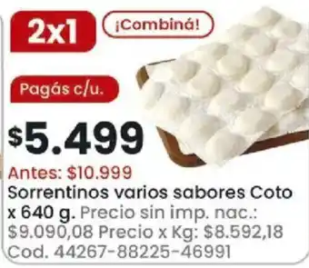 Coto sorrentinos varios sabores