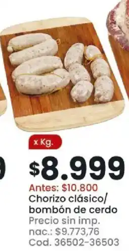 Coto Chorizo clásico/bombón de cerdo oferta