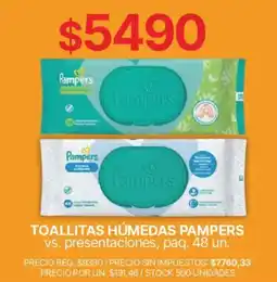 Supermercados Vea Pampers toallitas húmedas oferta