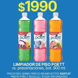 Supermercados Vea Poett limpiador de piso oferta