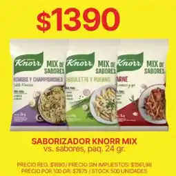 Supermercados Vea Knorr mix de sabores oferta