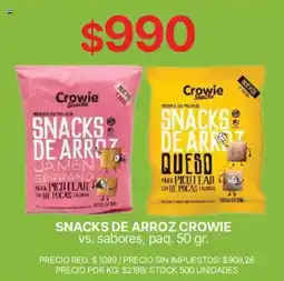 Supermercados Vea Crowie snacks de arroz oferta