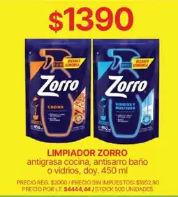 Supermercados Vea Zorro limpiador zorro oferta