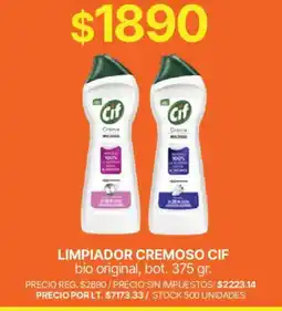 Supermercados Vea Cif limpiador cremoso bio original oferta