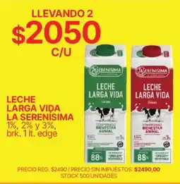 Supermercados Vea La serenisima leche larga vida oferta