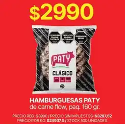 Supermercados Vea Paty hamburguesas clásico oferta