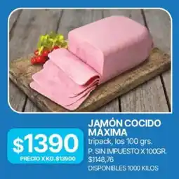 Supermercados Vea Maxima jamón cocido oferta