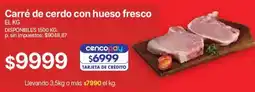 Supermercados Vea Carré de cerdo con hueso fresco oferta
