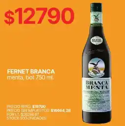 Supermercados Vea Fernet branca menta oferta