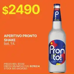 Supermercados Vea Pron to! aperitivo pronto shake oferta