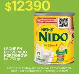 Supermercados Vea Nestle leche en polvo nido fortigrow oferta