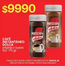Supermercados Vea Nescafe cafe instantaneo dolca oferta