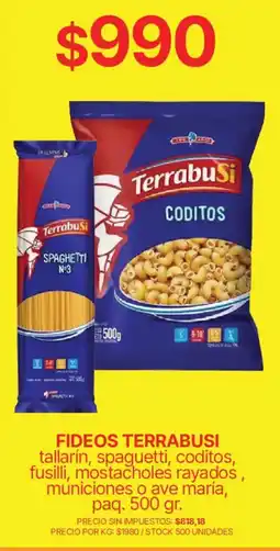 Supermercados Vea Terrabusi fideos oferta