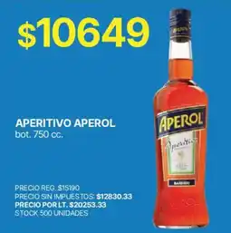 Supermercados Vea Aperol aperitivo oferta