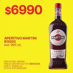 Supermercados Vea Martini aperitivo rosso oferta