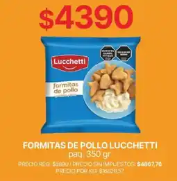 Supermercados Vea Lucchetti formitas de pollo oferta