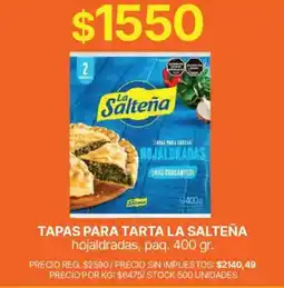 Supermercados Vea La saltena tapas para tarta hojaldradas oferta