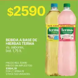 Supermercados Vea Terma bebida a base de hierbas vs. sabores oferta