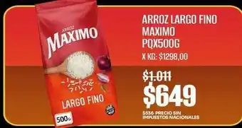 Maximo - arroz largo fino pqx500g