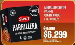 Makro Swift - medallon parrillero cjx4u x100g oferta