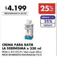 Disco Crema para batir oferta