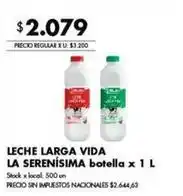 Disco La serenísima - leche larga vida oferta