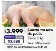 Disco Cuarto trasero de pollo fresco oferta