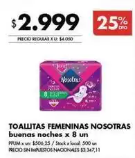 Disco Nosotras - toallitas femeninas oferta