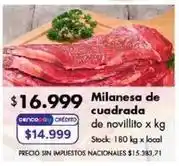Disco Milanesa de cuadrada de novillito oferta