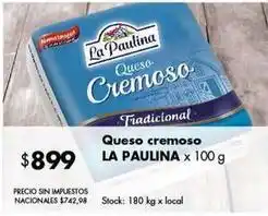 Disco La paulina - queso cremoso oferta