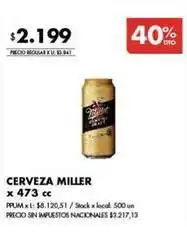 Disco Miller - cerveza oferta