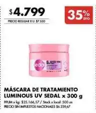 Disco Sedal - máscara de tratamiento oferta