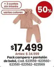 Pack campera + pantalón de bebé, cod. 623559-623560-623561-623562-623569