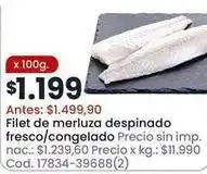 Coto Filet de merluza despina fresco/congelado cod. 17834-39688(2) oferta