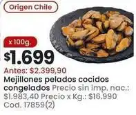 Coto Origen - mejillones pelados cocidos congelados cod. 17859(2) oferta