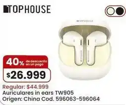 Coto Top house - auriculares in ears tw905 oferta