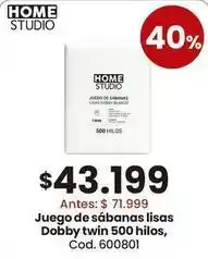 Coto Juego de sábanas lisas dobby twin 500 hilos, cod. 600801 oferta
