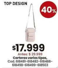 Coto Carteras varios tipos, cod. 618481-618482-618488-618498-618499-618503 oferta