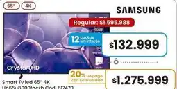 Coto Samsung - smart tv led 65 4k un65u8000faczb cod. 617470 oferta