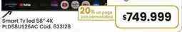 Coto Smart tv led 58 4k pld58us26ac cod. 633128 oferta