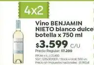 Jumbo Benjamin - vino nieto blanco dulce botella oferta