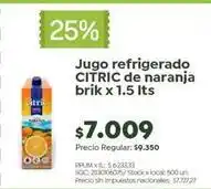 Jumbo Citric - jugo refrigerado de naranja brik oferta
