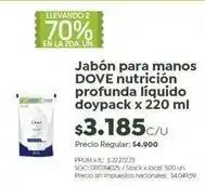 Jumbo Dove - jabón para manos nutrición profunda líquido doypack oferta