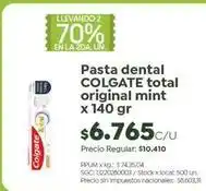 Jumbo Colgate - pasta dental total original mint oferta