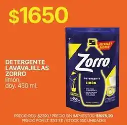 Supermercados Vea Zorro - detergente lavavajillas oferta