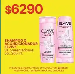Supermercados Vea Elvive - shampoo o acondicionador oferta