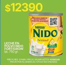 Supermercados Vea Nido - leche en polvo fortigrow oferta