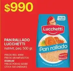 Supermercados Vea Lucchetti - pan rallado oferta