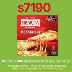 Supermercados Vea Sibarita - pizza mozzarella clásica oferta