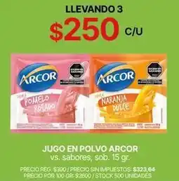 Supermercados Vea Arcor - jugo en polvo oferta
